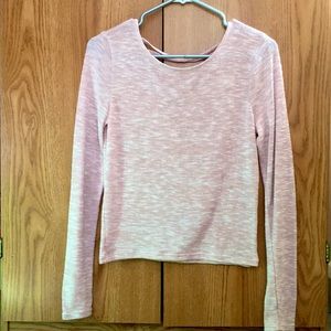 Light Pink, Mesh, Long Sleeve Shirt